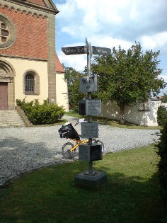 Info-W&uuml;rfel in Grossenried, Altm&uuml;hltal-Radweg