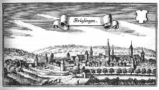 Ansicht Creglingen von Matth&auml;us Merian